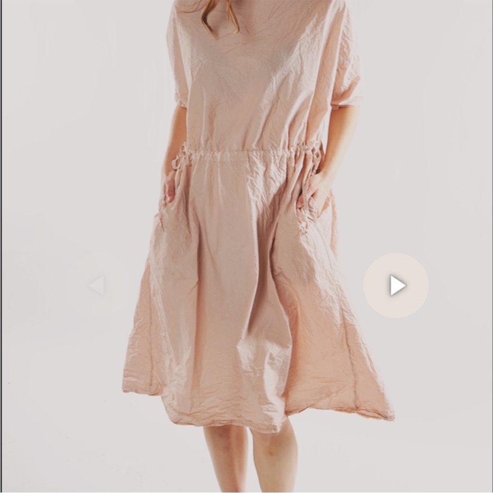 Elegant Tan Midi Dress